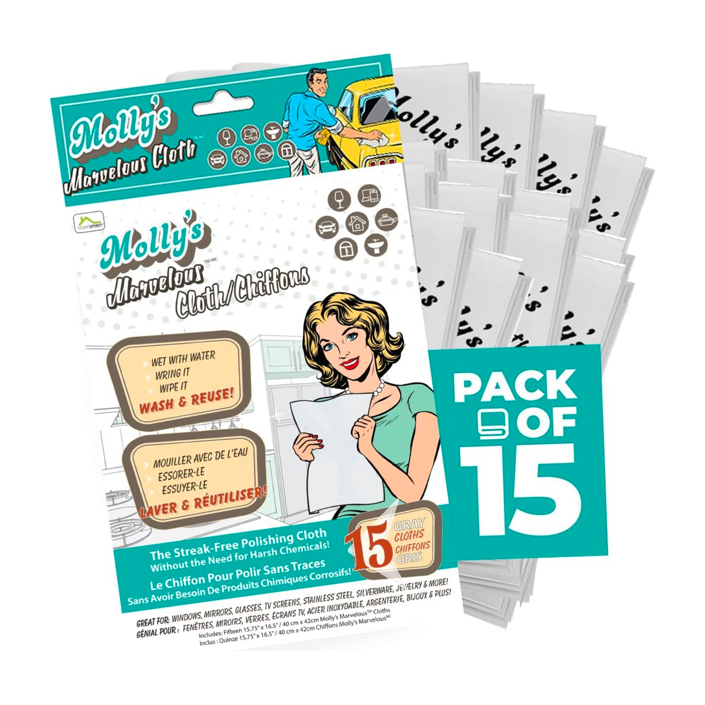 Molly's Marvelous Cloth - Gray (4pk)