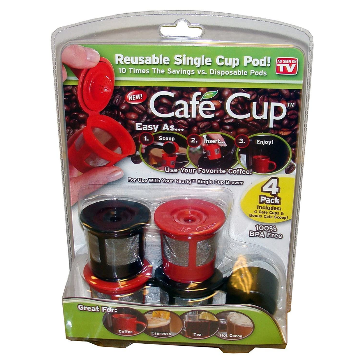 Cafe Cup Reusable Coffee Pods for Keurig