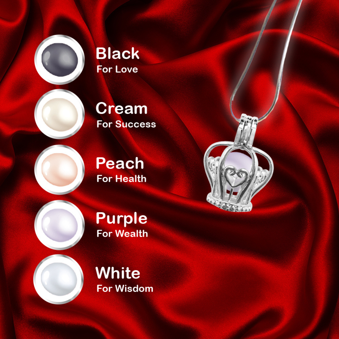 Precious Pearl - Majestic Crown Pendant