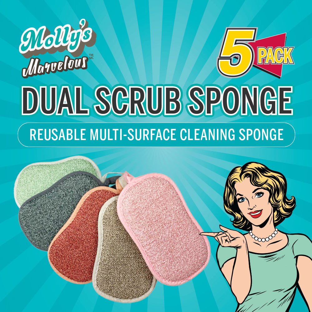 Molly’s Marvelous Dual Sided Scrubbing Kitchen Sponges Pads