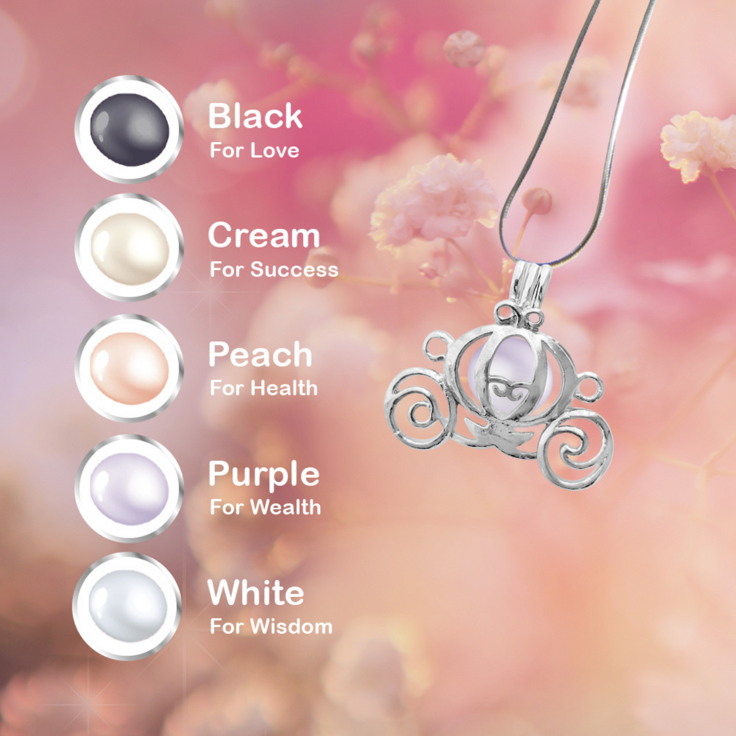 Precious Pearl - Pumpkin Carriage Pendant