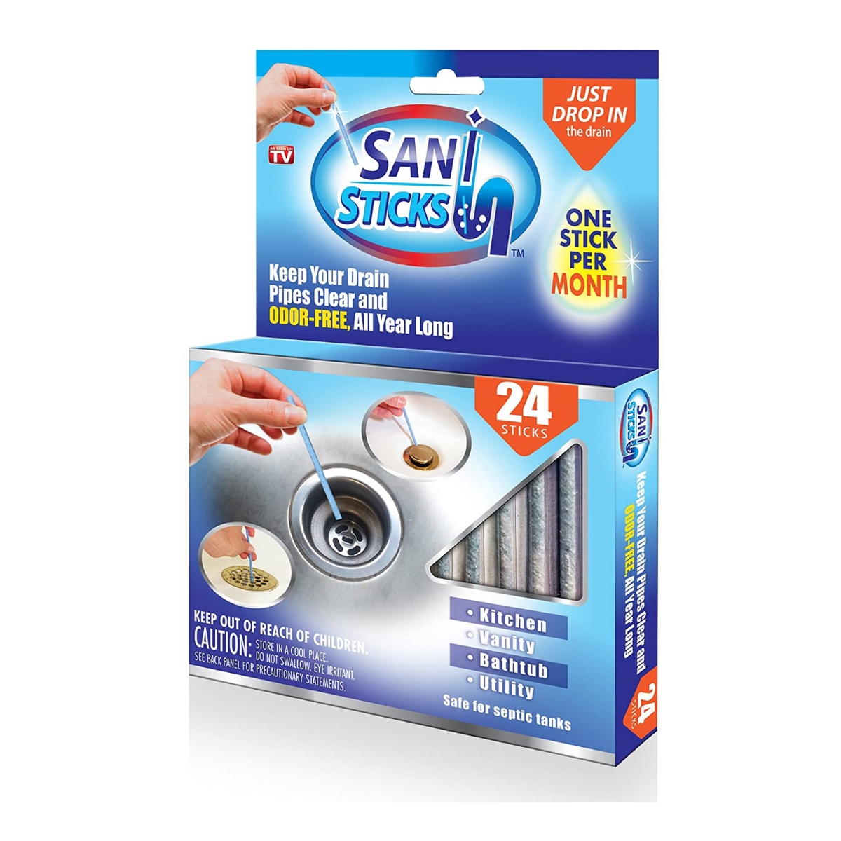 Sani Sticks (Unscented) Sink Odor Remover