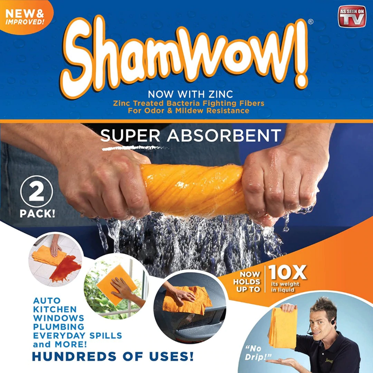 ShamWow- Cleaning Cloth 2 Pack