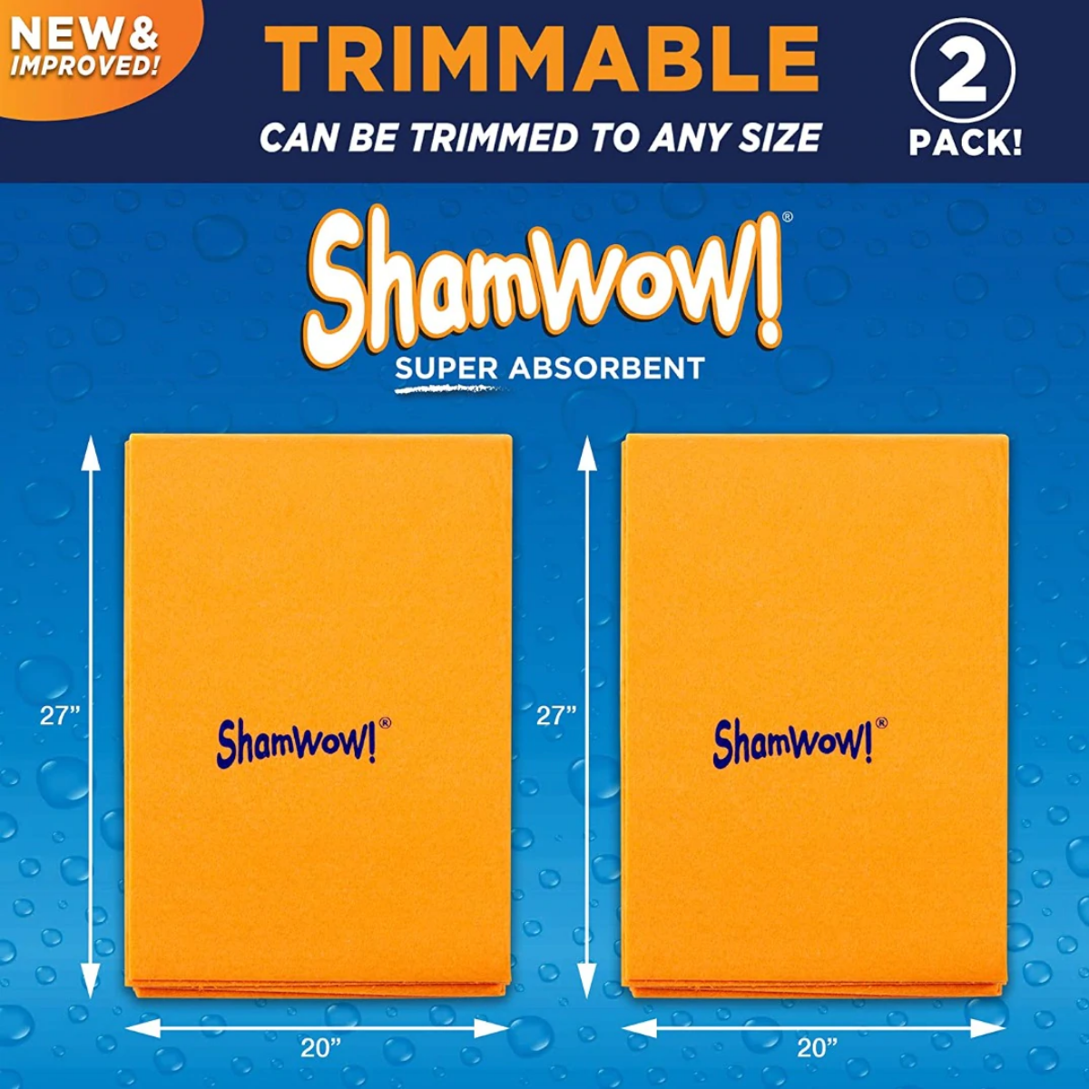 ShamWow- Cleaning Cloth 2 Pack