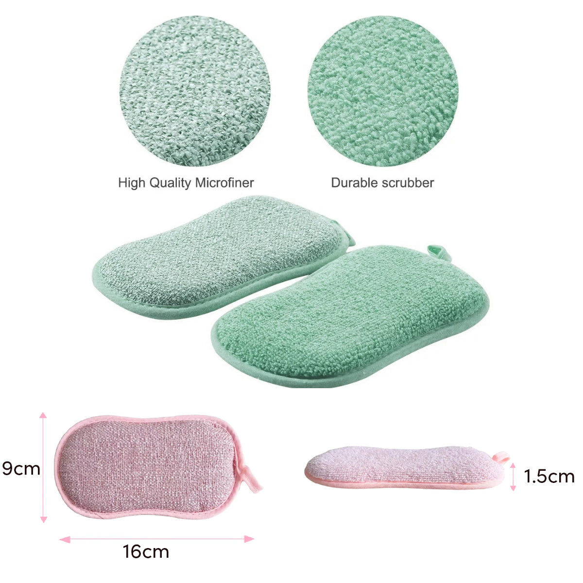 Molly’s Marvelous Dual Sided Scrubbing Kitchen Sponges Pads