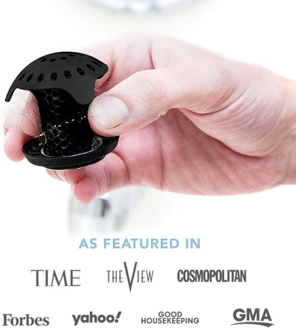 TubShroom Ultra Stainless Steel Drain Protector, Matte Black