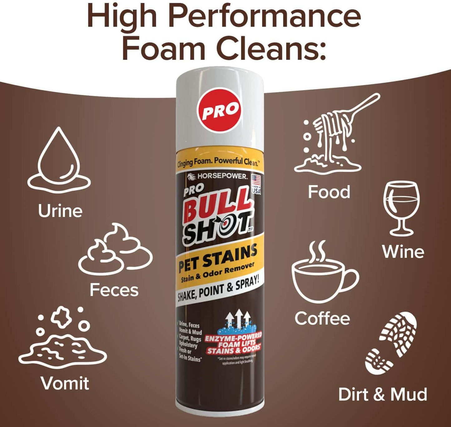 Horsepower Bull Shot Pet Pro Stain Remover