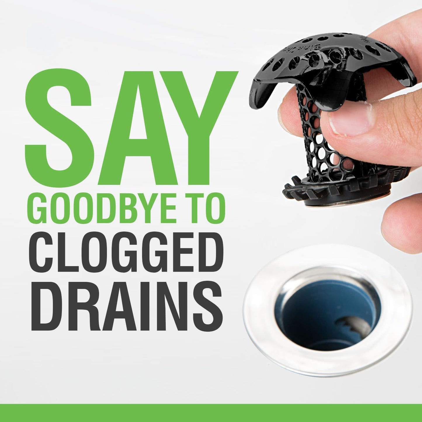 SinkShroom Ultra Bathroom Sink Drain Protector - Matte Black