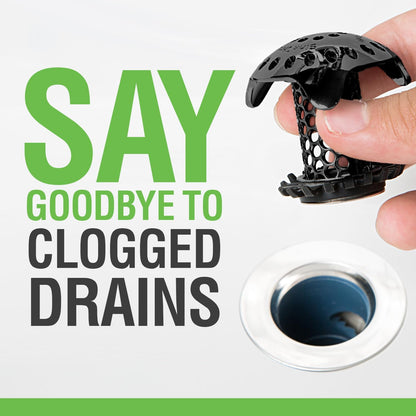 SinkShroom Ultra Bathroom Sink Drain Protector - Matte Black