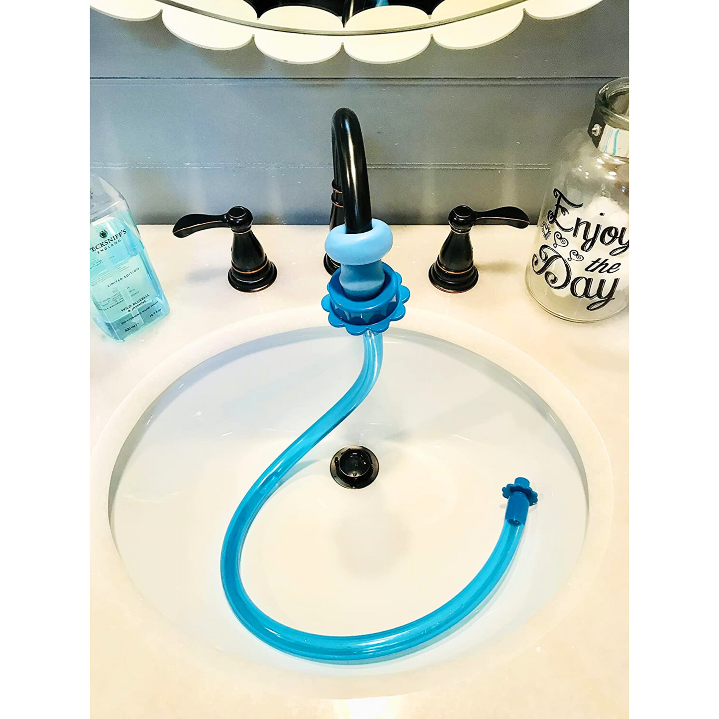Rinseroo XL: 6 Foot Slip-on, Handheld Showerhead Attachment Hose for Sink/Shower