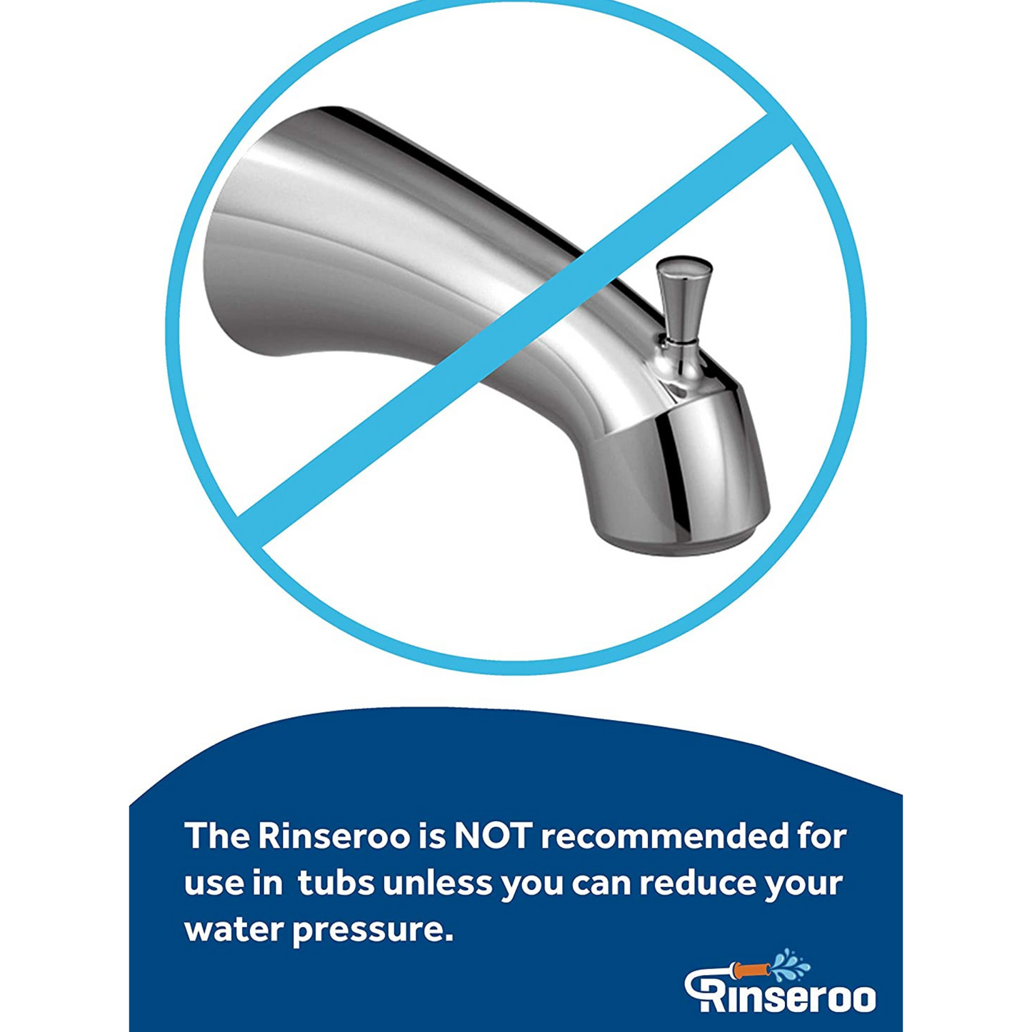 Rinseroo XL: 6 Foot Slip-on, Handheld Showerhead Attachment Hose for Sink/Shower