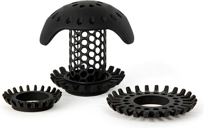 SinkShroom Ultra Bathroom Sink Drain Protector - Matte Black