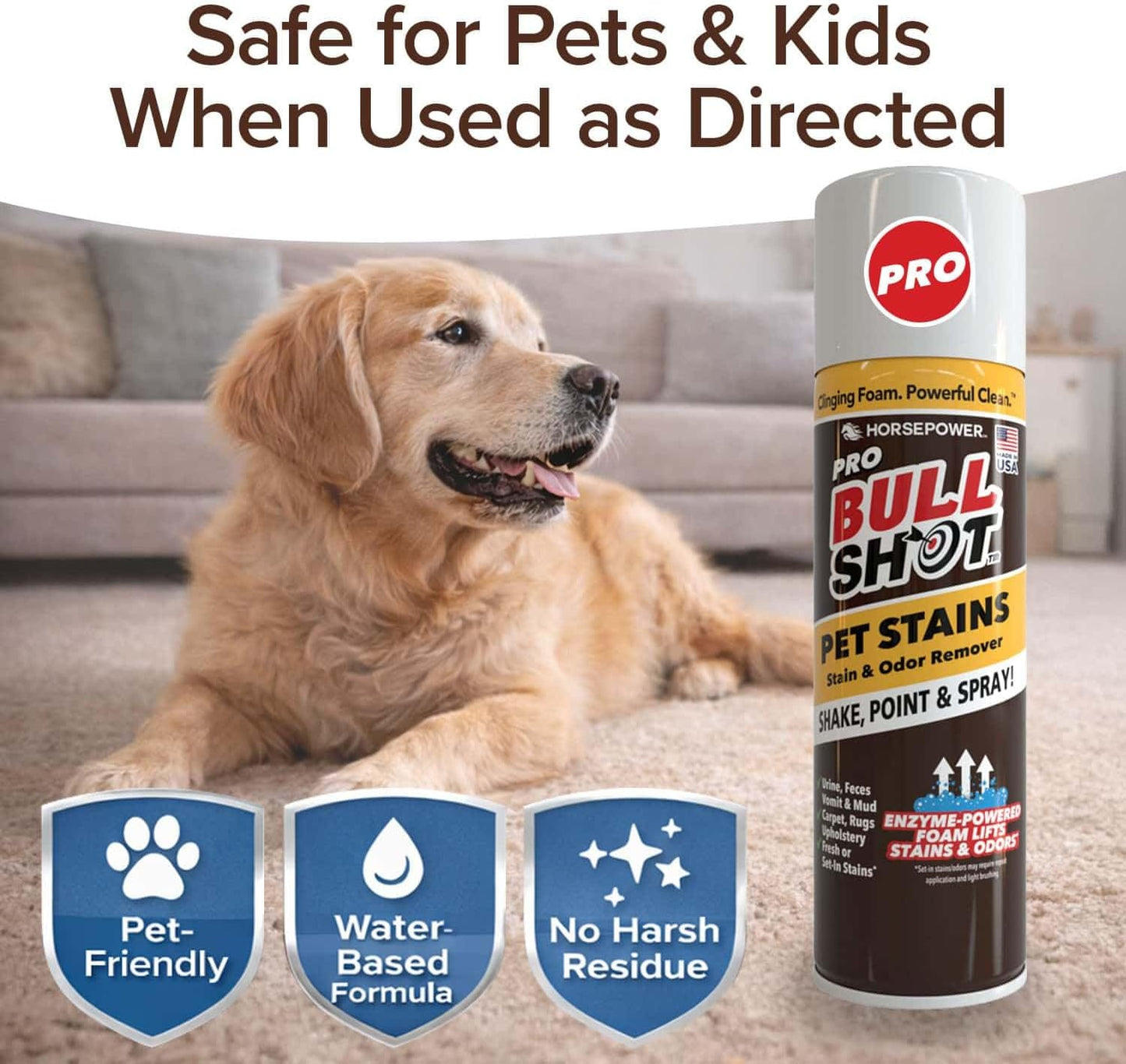 Horsepower Bull Shot Pet Pro Stain Remover