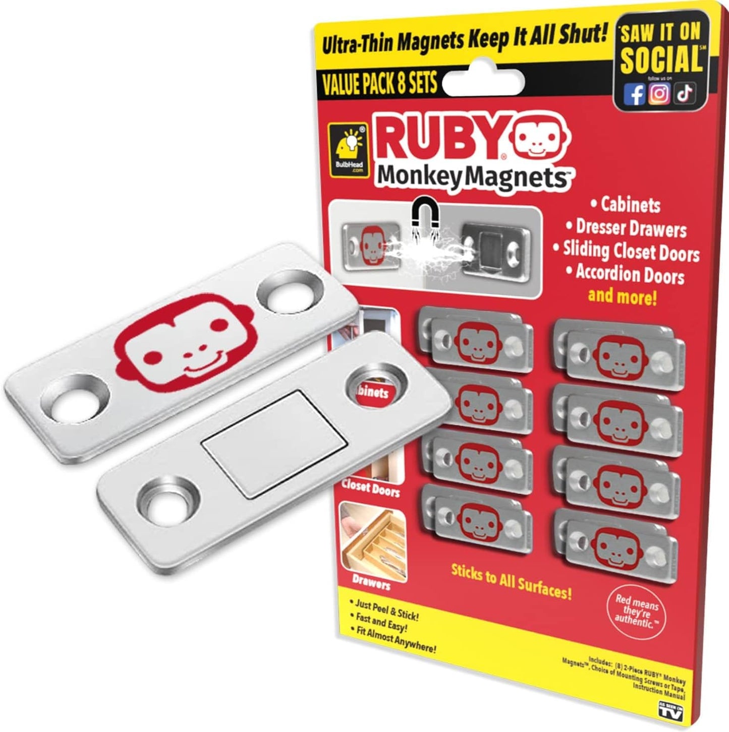 RUBY Monkey Magnets