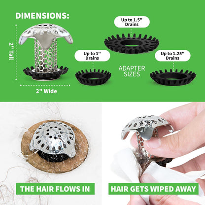 SinkShroom Ultra Revolutionary Bathroom Sink Drain Protector, Stainless Steel