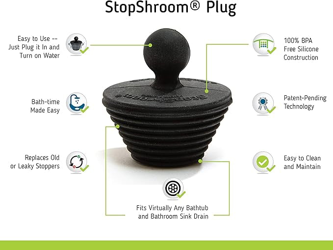SinkShroom Combo plus StopShroom Plug Stopper