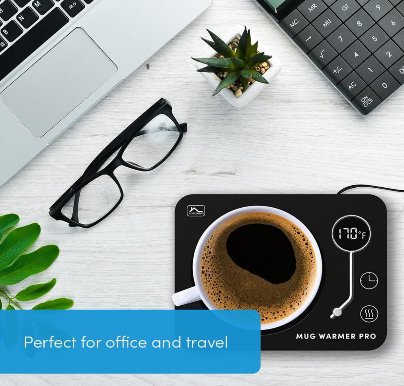 Home Spirit Mug Warmer Pro with Digital Display