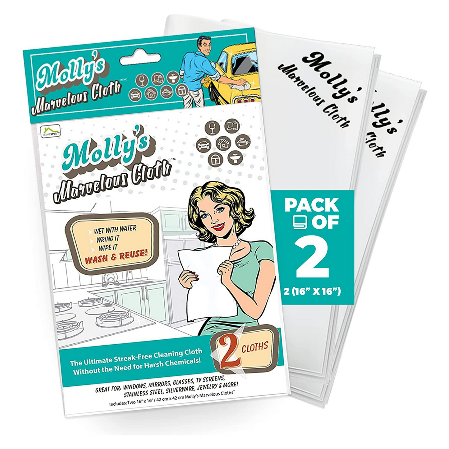 Molly's Marvelous Streak-Free Polishing Cloth (White)