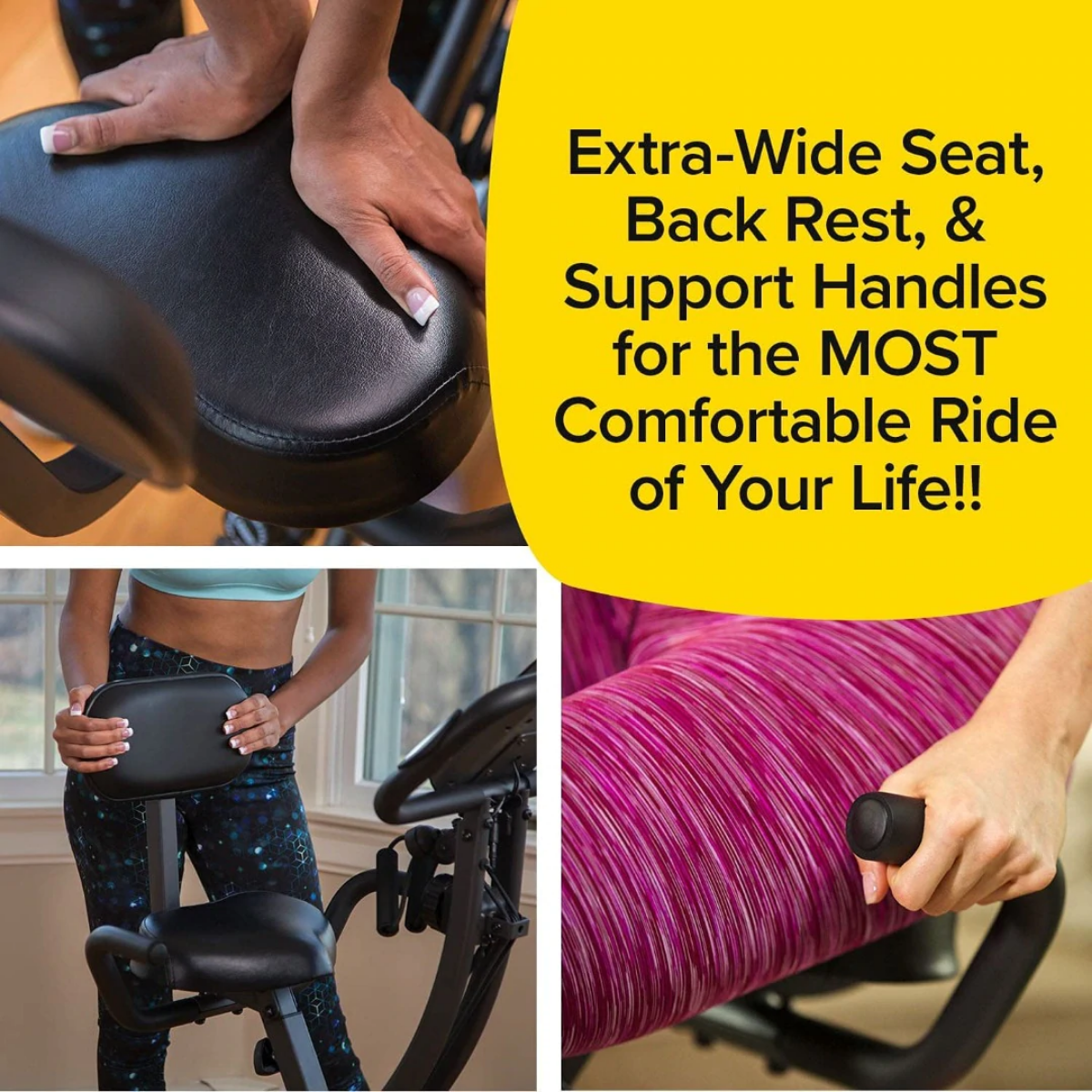 Slim Cycle 2-in-1 Stationary Bike - Folding Indoor Exercise Bike