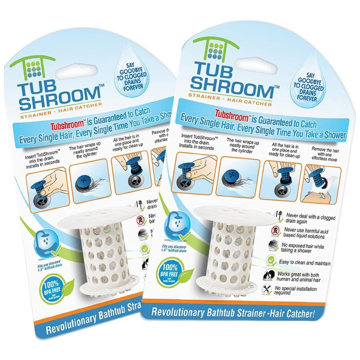 TubShroom 2-Pack Drain Protector